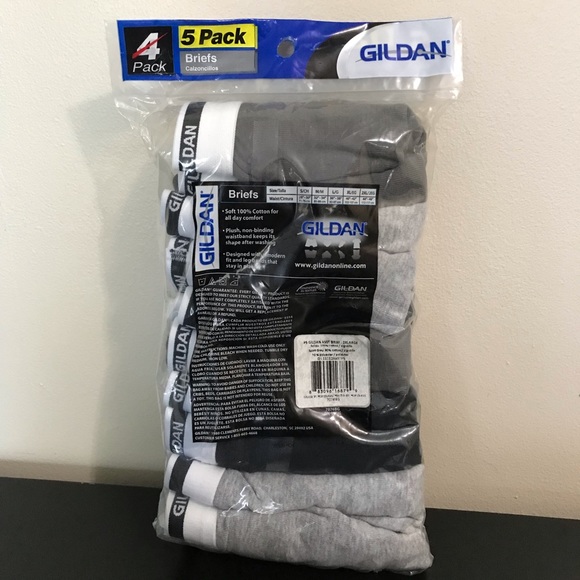New in Package Gildan 5 pack Briefs | 100% Cotton Underwear - Picture 5 of 7